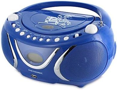 Metronic 477132 Radio / Lecteur CD / MP3 Portable Square avec Port USB - Bleu Foncé