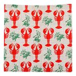 Restaurantware Gray Paper Luncheon Napkin - Maine Lobster - 13" x 13" - 20 Count Box