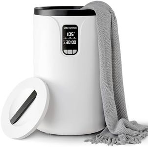 USHOWER Towel Warmers for Bathroom 20L, Smart LCD Display Towel Warmer Bucket with 24H Preset Timer, Adjustable Temperature Modes, Fits 2 Oversized Towels, Blankets, Bathrobes