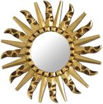 NOVICA Bronze Sun Mohena Mirror, Me