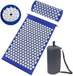 KUNOVA (TM) Blue Massage Cushion Acupressure Mat Relieve Stress Pain Acupuncture Massage Pillow Mat Size 26 * 15.7 inch 66 * 40 cm