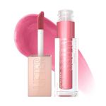 Maybelline New York Lifter Gloss, Moisturizing, Tinted Lip Gloss With Hyaluronic Acid, Non-Sticky Formula, Petal, 5.4ml