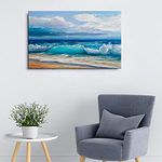 999STORE Wooden Stretched Framed painting with frame wall paintings for living room beach Wall frames canvas modern stylish décor home hanging (Canvas 24X36 Inches Strectched Canvas) FLP24360636