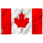 ANLEY Fly Breeze 3x5 Foot Canada Flag - Vivid Color and UV Fade Resistant - Canvas Header and Double Stitched - Canadian National Flags Polyester with Brass Grommets 3 X 5 Ft