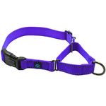 Max and Neo Nylon Martingale Collar - We Donate to a Dog Rescue for Every Collar Sold (Large, Purple)