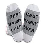 GJTIM Nanny Gift Grandma Gift Best Nanny Ever Socks Babysitter Thank You Gift Nanny Birthday Gift