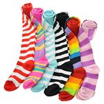 Angelina 6-Pack Girl's Colorful Assorted Winter Tights [Heel and Toe] - Multicolored -