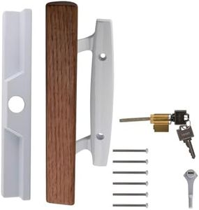 Brixwell 13-154wk Patio Door Handle with Key Cylinder White Finish