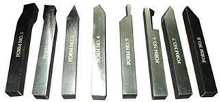 8 Piece HSS Lathe Form Tools Set Form Tools 6 mm - 1/4" Shank Metal Turning Cutting - Pouch Packed