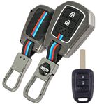 FlyPico Metal Silicon Car Key Cover Compatible with Honda City, I-VTEC, I-Dtec, Amaze, WRV, CRV, Jazz Etc 2 Button Smart Key Special Feature Visible in Low-Light Condition