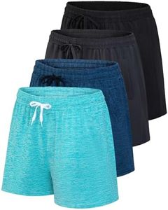 Womens Active Athletic Dri Quick Dry Fit Shorts Gym Running Loose Zipper Pockets Casual Workout Hiking Ladies Lounge Exercise Sweat