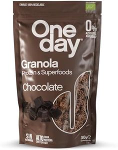 ONE DAY Granola Ecologica, Sin Azucares Añadidos, Alto en Proteína con Superfoods, Alto en Fibra, 300g (Chocolate, 1 unidad)