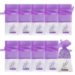 10Pcs Lavender Bags for Wardrobes,Muslin Empty Sachets Bag,Fresheners Scent Potpourri Pouches Aroma for Fill Dry Dried Lavendar Flower,Closet Cupboard Drawers Fragrance,Storage Repellent Scented Smell