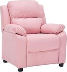JC Home Macaron Kids Reclining Chair Leather Recliner Sofa Push Back Toddler Youth Children Child Ages 2-8