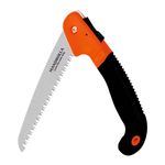 MANDROLLA Folding Hand Saw, Camping/Pruning Saw with Rugged 7.7 Inch Blades Professional tree cutting tools Razor Tooth Sharp Blade Solid Grip wood cutting tool Tree cutter tools wood(Orange+Black, 1)