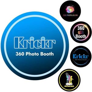 KRICIKR 360 Photo Booth Offers Magnetic Logo Or Sticker Logo Customization. You Can Upload Your Own Images Or Edit Them Online. We Provide A Wide Range of Logo Samples and Frame References for Your