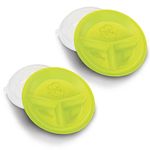 Rehabilitation Advantage Rehabilitation Advantage 3 Compartment Portion Plate - Healthy Eating & Portion Control, Set of 2, 0.55 Pound