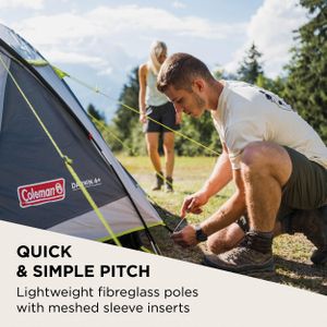Coleman Darwin 4-Person Dome Tent – Lightweight Waterproof Camping Shelter
