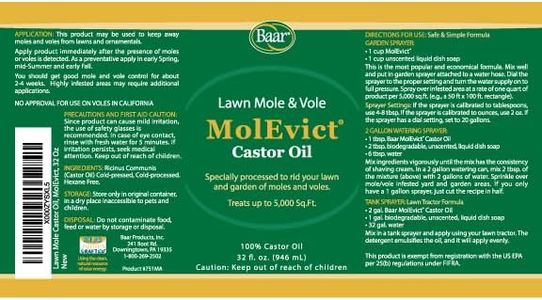 Baar MolEvict Mole Repellent 32oz – Outdoor Lawn Treatment