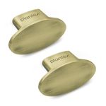 Plantex Knobs for Drawer | Cabinets Drawer Knobs | Pull-Push Knobs for Kitchen & Bedroom Drawer - Pack of 2 (Oval, Brass Antique)