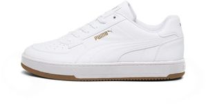 PUMA Men's Caven Sneaker, AD Template Size, Puma White-gold-gum, 7.5