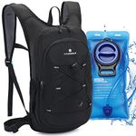 TTIAISHLE Hydration Pack Backpack with 2L BPA Free Water Bladder for Cycling Running Hiking Climbing Camping Racing skiing (Black(bladder upgrade))