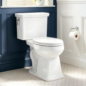 Alphabath 17“ Comfort Height Toilet with Soft close seat, Two piece Toilets for Bathroom, Nano Self-Cleaning Glaze, 1.27 GPF Powerful Single Flush, Easy to Clean & Install, ADA Height, 12" Rough-In