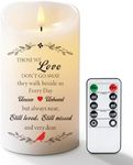 Homemory Memorial Candle Bereavement Sympathy Gifts for Loss of Loved One, Real Wax LED Candle with Remote Memorial Gifts for Loss of Mother Loss of Father in Memory of Loved One Remembrance Gift