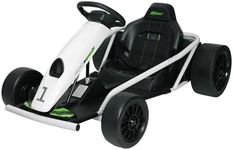 24V 9AH Electric Go Kart for Kids, 8 MPH Drift Kart for Kids Ages 6-12, 2x180W Motor, Drift Mode and 2 Speed (White)