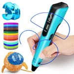 3D Pen for Kids, 3D Printing Pen Printer with 150ft PLA Filament Refills, 3-Dimensional Drawing Art Craft Kit, stylo Impression 3-D Crayon Pencil Doodler, Fun Gift for Boy Girl Teenager (NP100,Blue)