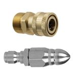 VIPARTH Quick Connector Rotary Gutter/Sewer/Drain Cleaning Nozzle Attachment For High Pressure Washer (M22x3/8)