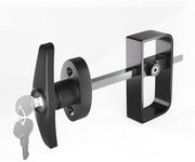 JZVXX Shed Lock, 5-1/2" Steam with 2 Keys, Shed Door Latch, Shed Door Latch and Lock, Door Lock Latch, Shed Door Hardware- Black