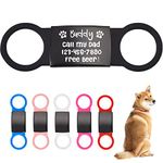 HiPeep Dog Tags Personalized Pets ID Tag Engraved Slide on Cats Dogs Name Tags Free Custom Laser Engraved Silicone Collar Tag for Puppy Kittens Gift