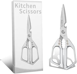 ELephas PLus Multi-Function Kitchen Scissors Heavy Duty Kitchen Shears,Cutting Food Tools Cooking Shears for Chicken,Meat,Fish,Poultry(Sliver)