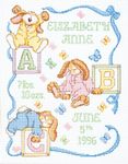 Janlynn 242077 Sleepy Bunnies Sampler Counted Cross Stitch Kit-11"X14" 14 Count