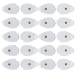 TENS Unit Electrode Pads, 20 Pcs Adhesive Electrodes, Self-Adhesive Replacement Pad, Standard Snap-on 3.5mm Connector Reusable Tens Machine Pads for Tens EMS Machine