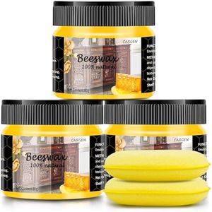 CARGEN 3 PCS Wood Seasoning Beewax Natural Beewax Traditional Wood Wax Multipurpose Beeswax Furniture Polish for Wood Polish Furniture Care