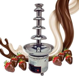 JARYANNIX 110V 5-Tier Chocolate Waterfall Fountain Machine, 8.8LB Capacity Chocolate Melting Machine, 304 Stainless Steel with Thermostat Control
