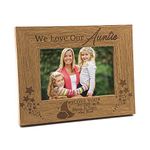 ukgiftstoreonline We Love Our Auntie To The Moon and Back Wooden Photo Frame Gift (5 x 7 Inch)