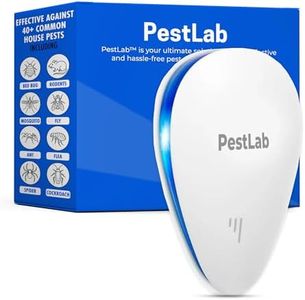 PestLab Ultrasonic Pest Repeller – Indoor Plug In Bug Repellent for Mice, Rodents, Rats, Roaches, Ants, Spiders, Mosquitoes & Bed Bugs – Electronic Pest Control Device with 300 Sq Ft Coverage – 1 Pack