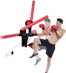 Boxing Speed Bag with Reaction Bar, 4 Boxing Spinning Bar with 2 Reflex Bag, Electronic Wall Mounted Boxing Speed Trainer 2 Mode Setting，Smart Punching Bag for Adults Kids Teens