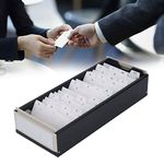 Rolodex Card Holder,Index Card Holder Hold 800 Business Cards A to Z Card File Holder Organizer with High Transparent Cover for Business Card (Black)