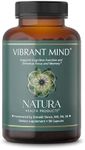 Natura Health Products Vibrant Mind - Nootropic Brain Supplement for Memory and Focus* - Featuring Bacopa, Ginkgo Biloba, Centellin & Phosphatidylserine -Caffeine Free (90 Capsules)