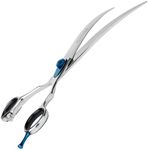 Masterclip 7.5” Essentials Curved Scissors – Professional High Grade Stainless Steel Easy Grip Dog Grooming Scissors – Ideal for Shaping Around Natural Curves (Right Handed)