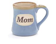 Burton & Burton Mom Porcelain Blue Coffee Tea Mug Cup 18oz Gift Box Holds Childs Hands.Hearts