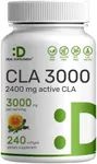 Ultra Strength CLA 3000mg | 240 Softgels, Active Conjugated Linoleic Acid from Safflower Oil