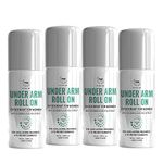 TNW-THE NATURAL WASH Underarm Roll-On Combo | Pack of 4, 50ml Each | Deodorant For Women | with Cucumber and Aloevera Extract | Natural Fragrance of Essential oils | Lightweight and Quick Absorbing