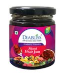 Diabliss Mixed Fruit Jam Replacement for Sugar Free Jam for Diabetic - Clinically Tested | Low GI | Fresh Nutritious Fruits | Irresistibly Tasty - 225g Bottle