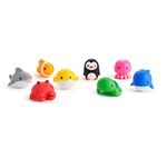 Munchkin Floating Ocean Animal Themed Rubber Bath Squirt Toys for Baby - Pack of 8