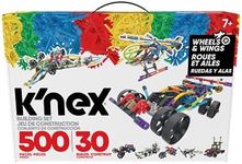 K'NEX | Wings and Wheel Building Set | 3D Educational Toys for Kids, 500 Piece Stem Learning Kit, Engineering for Kids, 30 Model Building Construction Toy for Children Ages 7+ | Basic Fun 80208